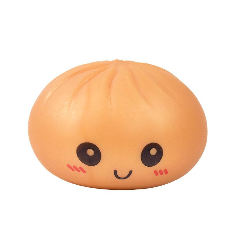 Steamed Stuff Bun Anti-Stress Ball Fidgets Toy Dumpling Squishies Soft Slowing Rebound Foam Toy Ultra-Soft Decompression