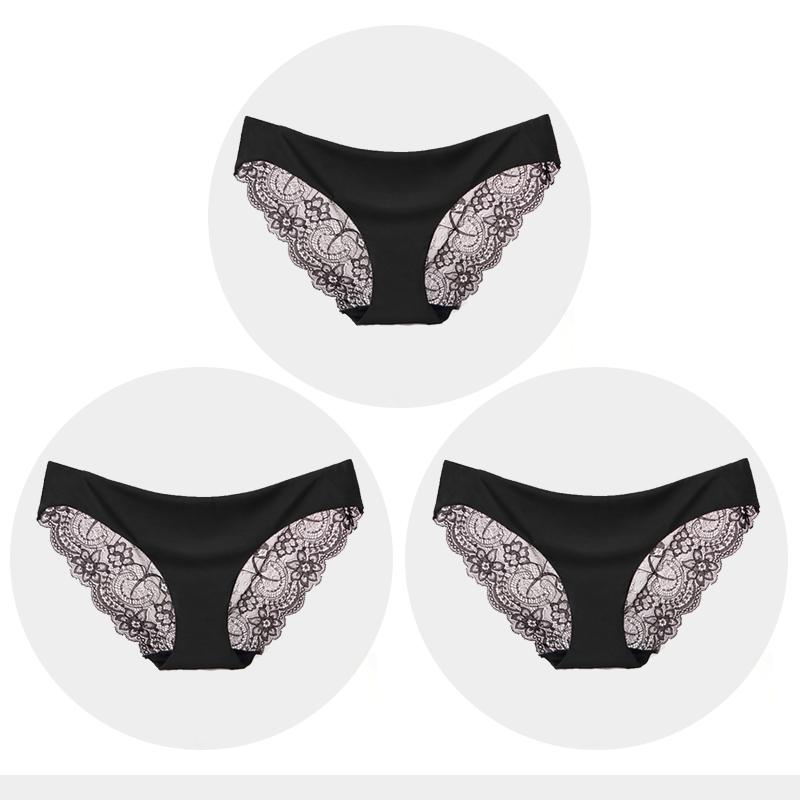 

Женское бесшовное нижнее белье с леопардовым принтом, интимные женские сексуальные кружевные черные цветочные трусики, бесшовные трусики, 3 шт./комплект S
