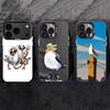 Funny S-Seagull Phone Case For iPhone 17,16,15,14,13,12,11 Plus,Pro Max,XS,Colored Silver Phone Case