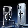Cross Magnetic Transparent Full Coverage Phone Case for iPhone 15/16/17 Pro Max