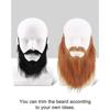 6 Pieces Fake Beard Funny Mustache Costume Fiesta Party Supplies for Halloween Christmas Masquerade Party Costume Accessories