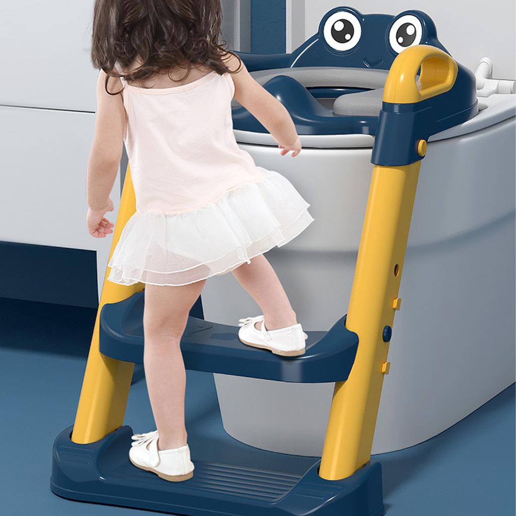 Siège d'Escalier Toilette pour Apprentissage de la Propreté   Tabouret Marchepied Pliable Dessin Animé pour Enfants