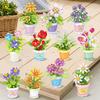 Non-Toxic Moc Eternal Flower With Pot Micro Building Block Diy Sunflower Rose Bouquet Mini Model Brick Toy Home Desk Decoration