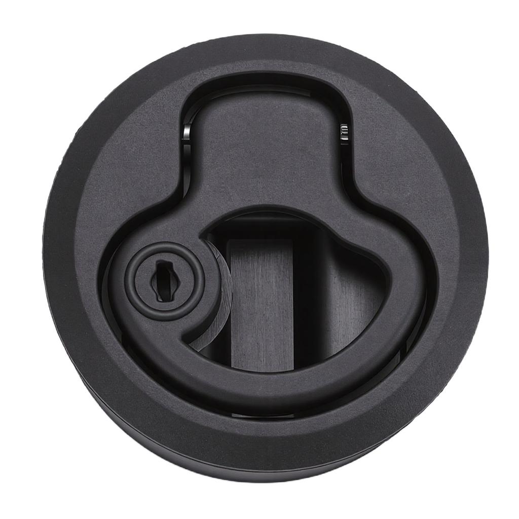 RV Boat Hatch Latch Flush Mount Round Pull Latch Lock with 2 Keys for Marine Camping Vehicle