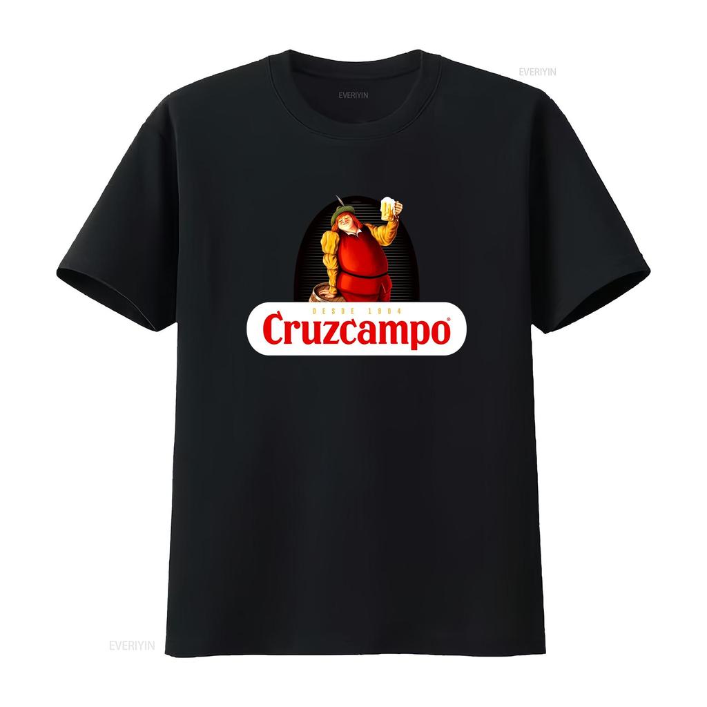 Cruzcampo Vintage Beer Lover T Shirt Classic Cotton for Perfect Christmas  Vintage Washed Top For Everyday Wear Homme Versatile