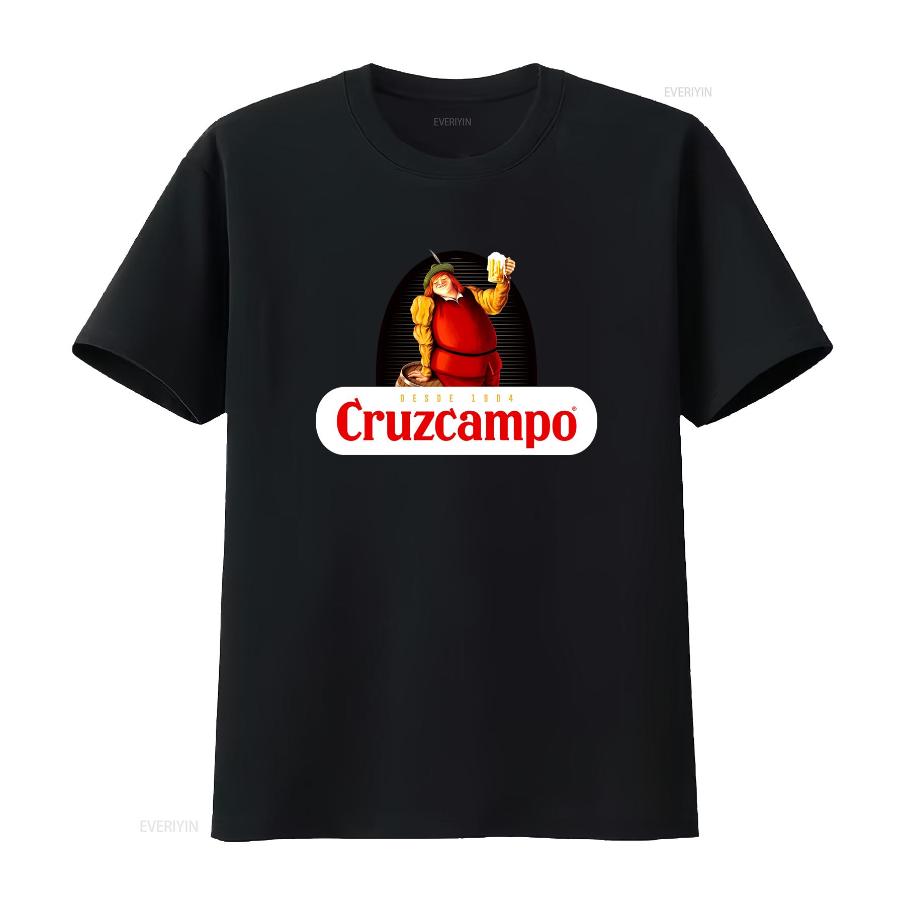 

Футболка Cruzcampo Vintage для любителів пива Класична бавовняна для ідеального Різдва vintage Прана футболка для повсякденного носіння homme Універсальна S
