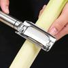 Fruit Vegetable Peeler, Stainless Steel Heavy Duty Adjustable Peeler, Multifunctional Kitchen Tool for Sugarcane Pumpkin Potato Lettuce