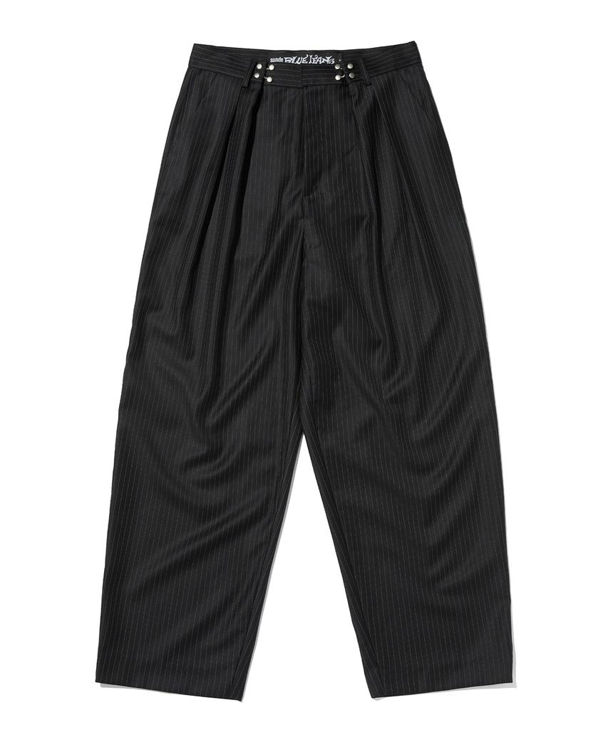 Seuweideu Two Tuck Stripe Slacks [Black]