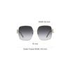 Ferragamo Side Hollow Crystal Decor Metal Square Sunglasses Unisex sunglasses Silver 243SR-738