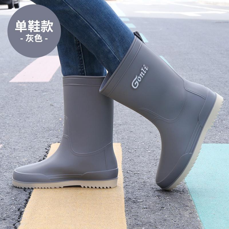 

Модная обувь для воды, японские полусапоги, модные женские резиновые сапоги, нескользящая резиновая обувь, бархатно-хлопковые сапоги для воды 40