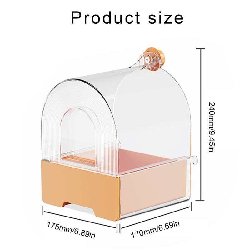 Vogel Badewanne Dusche Box Klare Badewanne Wasser Badewanne für Haustier Vogel Schüssel Papageien Sittiche Hängendes Vogelbad Käfig Zubehör