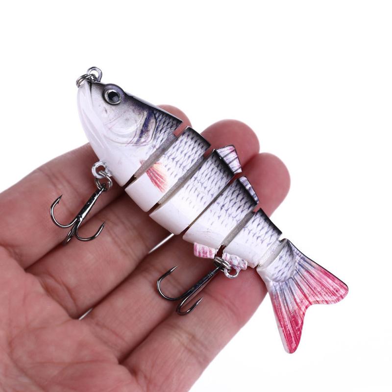 10cm/18g Esca da Pesca 12 Colori Multi-Segmenti Articolata Bionica Esca Artificiale Wobbler Affondanti Pesca