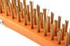 Wire brush, brass wire, 3x19 rows, with scraper