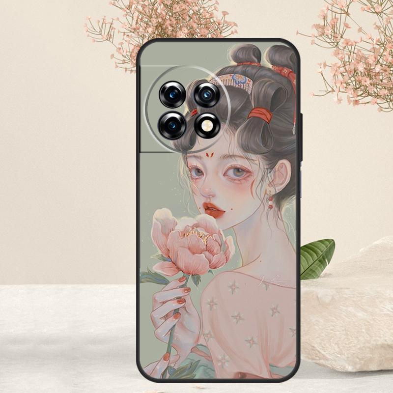 Cute And Beauty Girl Color Painting Case For OnePlus 15 R 13 13T 13R 12 12R 11 10T 8T 9 10 Pro Nord 5 CE 4 3 Lite N20 N30 Cover