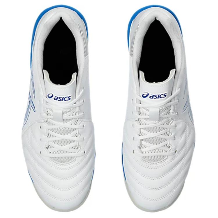 Asics Calcetto Bequem Schlicht TF (Gummistollen) Fußballschuhe Herren Fußballschuhe Weiß Blau 1113A038-101