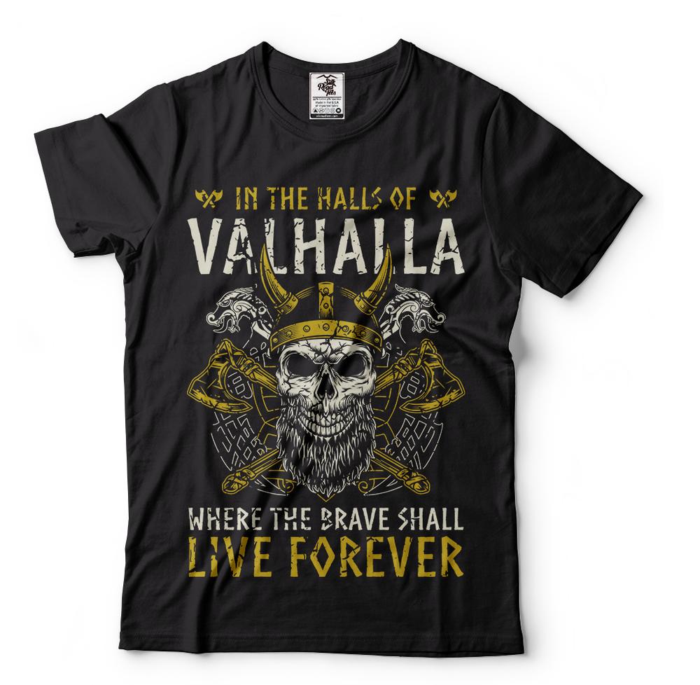 Viking Tshirt Viking Warrior Tshirts Cool Vikings Shirt Skull Tshirt Valhalla