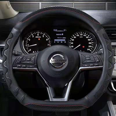 D-förmige Lenkradabdeckung aus PU-Leder für Nissan Rogue/Rogue Sport 2016 2017 2018 X-Trail 2017- Auto-Styling