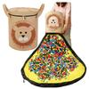 Filz Faltbare Spielzeugaufbewahrungstasche Abnehmbar Staubdicht Groß Bausteine Kinder Spielmatte Niedliches Tier Schrank Organizer Ziplock-Beutel