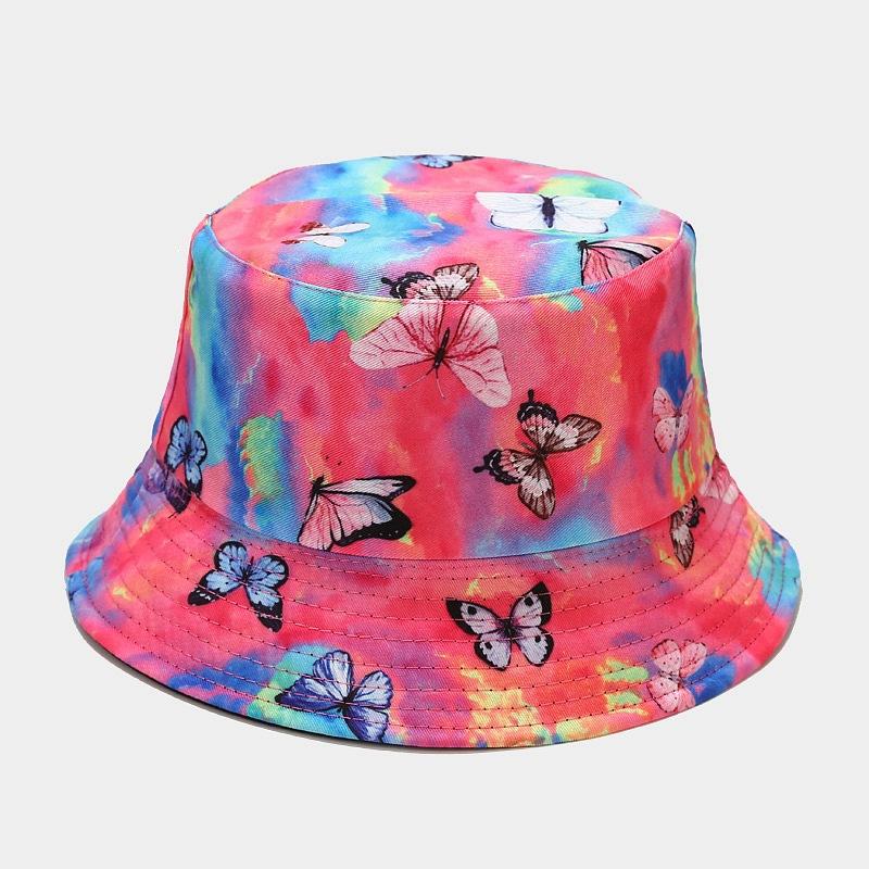 Hats men and women spring and summer new cartoon animal pattern double-sided basin hat outdoor travel sunscreen sunshade bucket hat