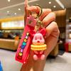 Cute Winnie The Pooh Bag Charm Keychain Wholesale Cartoon Plush Mini Figurine Car Hanging Doll Keyring