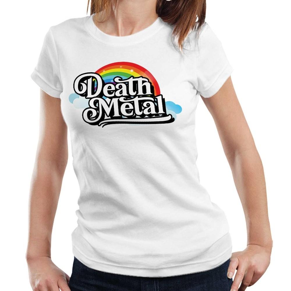 Funny Death Metal Tshirt Semi Fitted Ladies Cute Festival Parody Rock Music Fan 2XL
