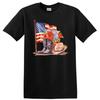 American Flag Boots Flowers Hat T Shirt Vintage Country Style Tee