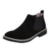 Botas Chelsea de Couro de Cano Alto Masculinas C510: Botas Curtas de Camurça Outono/Inverno, Slip-On, Casuais, Tamanho Grande, Forradas a Algodão.