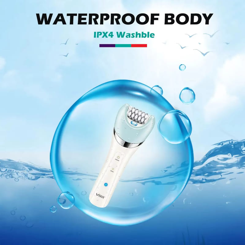 Lightweight and Portable Large-capacity Battery Women's Epilator IPX4 Washable Multi-function Shaver Electric Epilator Hair Removal Device Set