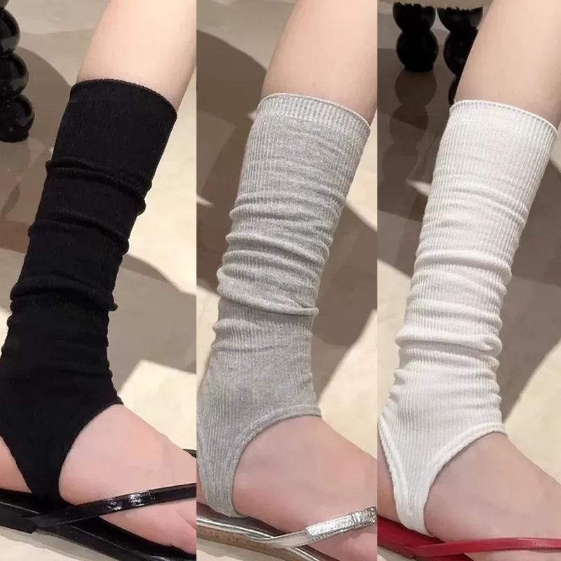 Frühling Sommer Einfache Lange Kniehohe Socken Koreanischer Ballett-Stil Wadenhohe Socken Sonnenschutz Zum Aufsetzen Auf Die Füße JK Strümpfe