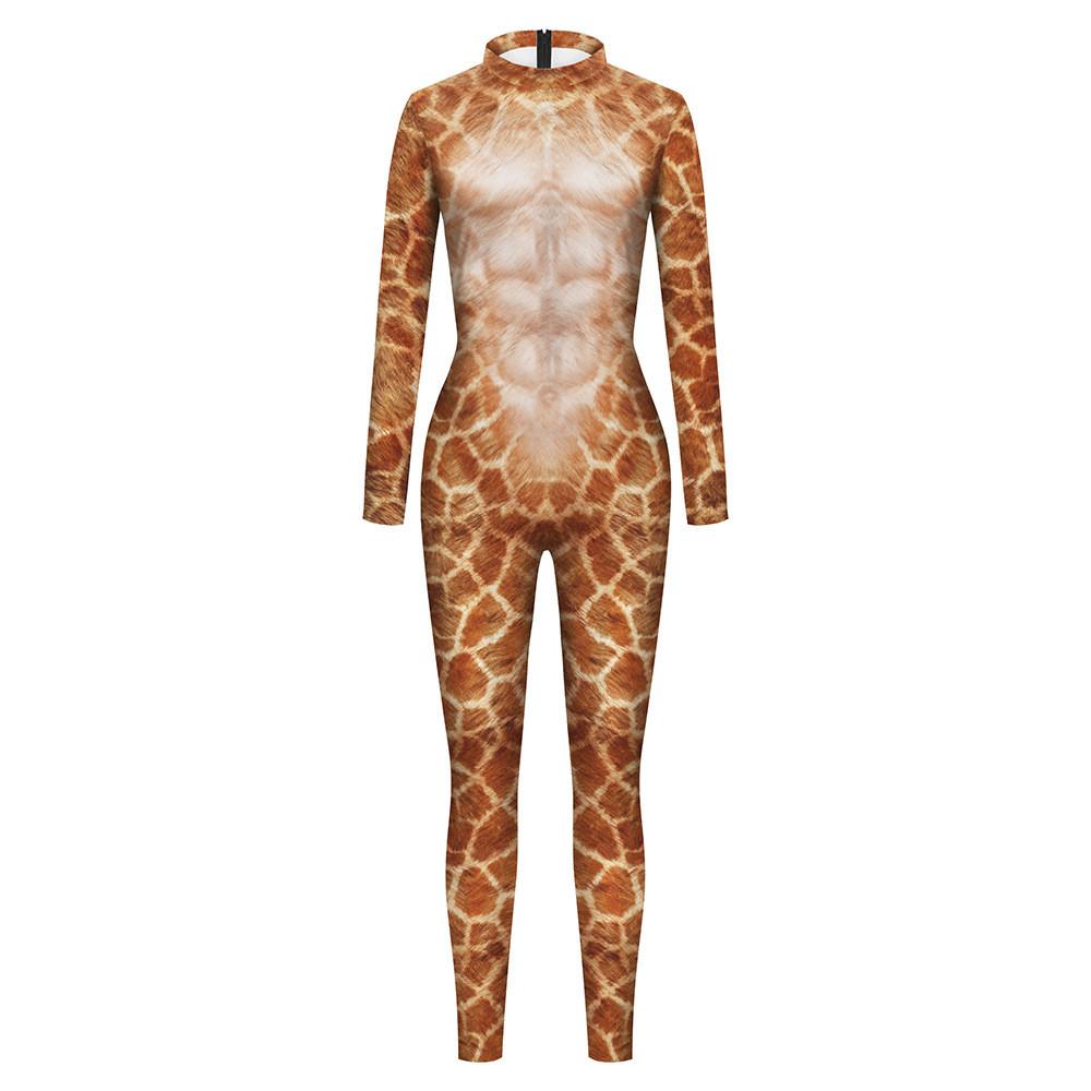 Halloween Animal Print Cosplay Suit For Women With Polyester Fabric For Costume Parties