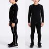 Girls' Long-Sleeve Fleece-Lined Sportswear Set: Quick-Dry, Tight-Fit Winter Base Layer for Basketball Training