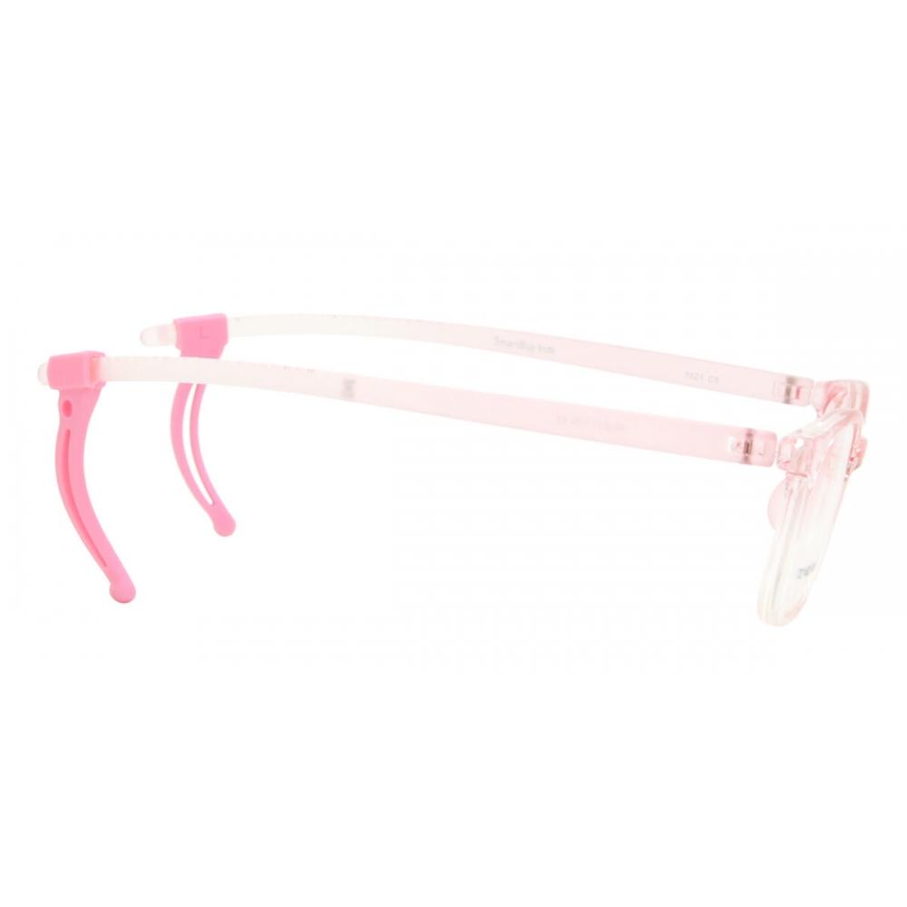 Full Rim Square Transparent Pink Smartbuy Kids Nibbles 7021 C5 Fashion Kids Eyeglasses