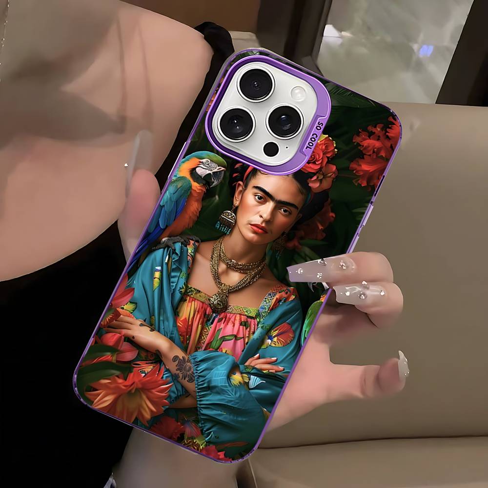 

Fashion F-Frida K-KahlosS For IPhone 17 16 15 14 13 12 11 Pro Max Plus Colorful Shockproof Back Phone Case iPhone 14 plus