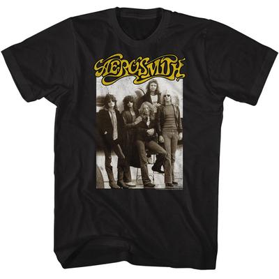 Aerosmith T-Shirt Herren Vintage Steven Tyler Welttournee Rockband Metal Schwarz Unisex T-Shirt Grafik T-Shirt