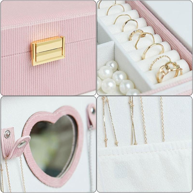 Elegant Large Capacity Jewelry Case Sophisticated Jewelry Casket Large Size Jewelry Display Holder for Travel Home