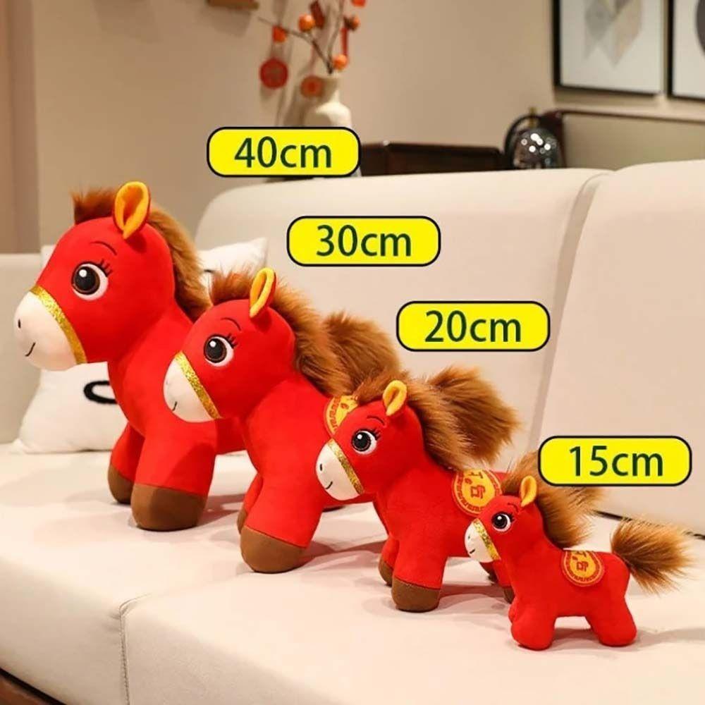 Plush Plush Pony Doll Stuffed Animal New Year Blessing Souvenir  Festival Decoration