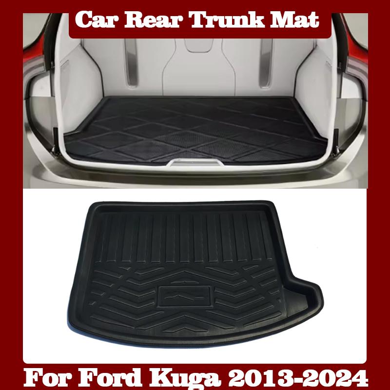 Car Rear Trunk Mat for Ford Kuga 2013 2014 2015 2016 2017 2018 2019 2023 2024 Luggage Liner Tray Waterproof Floor Pad Auto Parts