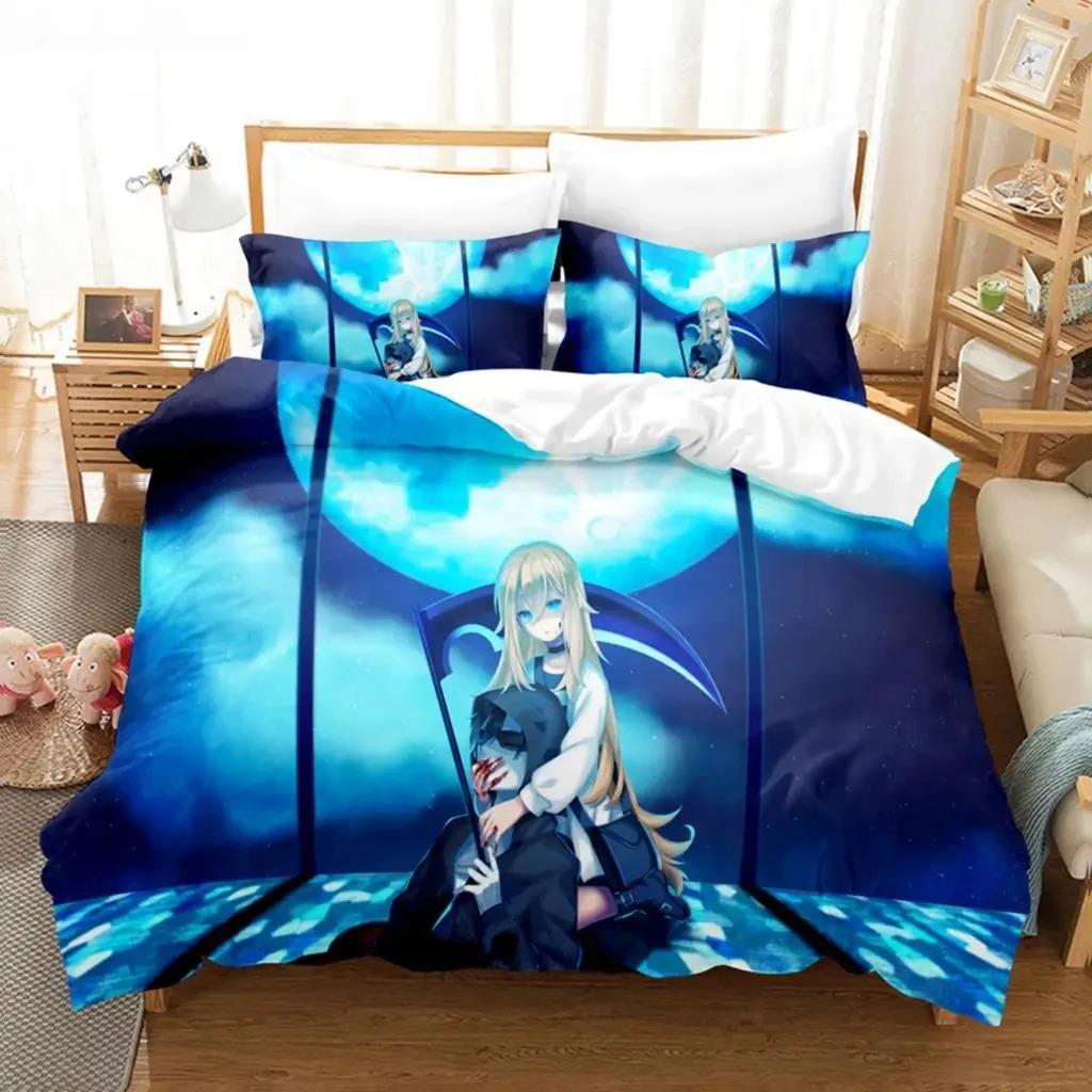 

SkinFriendly Vibrant Anime Angels of Death Boys Girls Size Bed Kids Adult Fashion Home Textileextile Twin Queen Quilt Comforter (quilt)-EU Single(135*200cm)3pcs