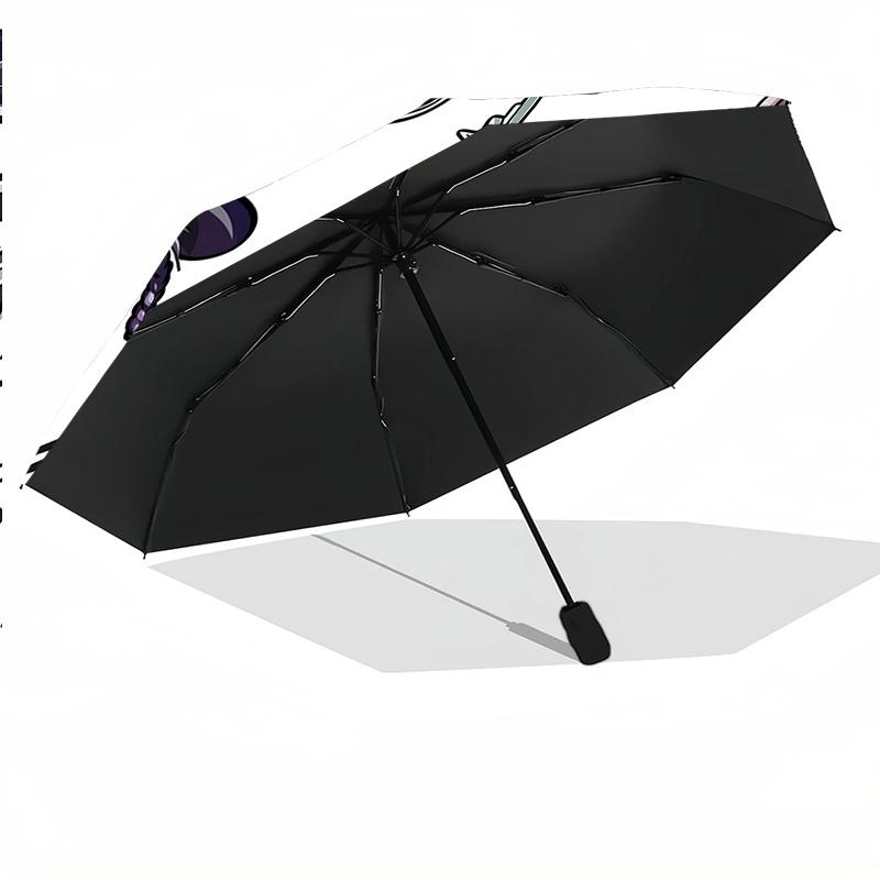 Wednesday Addams Winddichter Automatischer 8-Rippen-Faltregenschirm Tragbarer Outdoor-Sonnenschirm