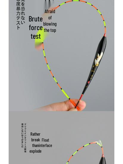 Enhanced High-Sensitivity Crucian Carp Float: Wind & Wave Resistant with Eye-Catching Tail.