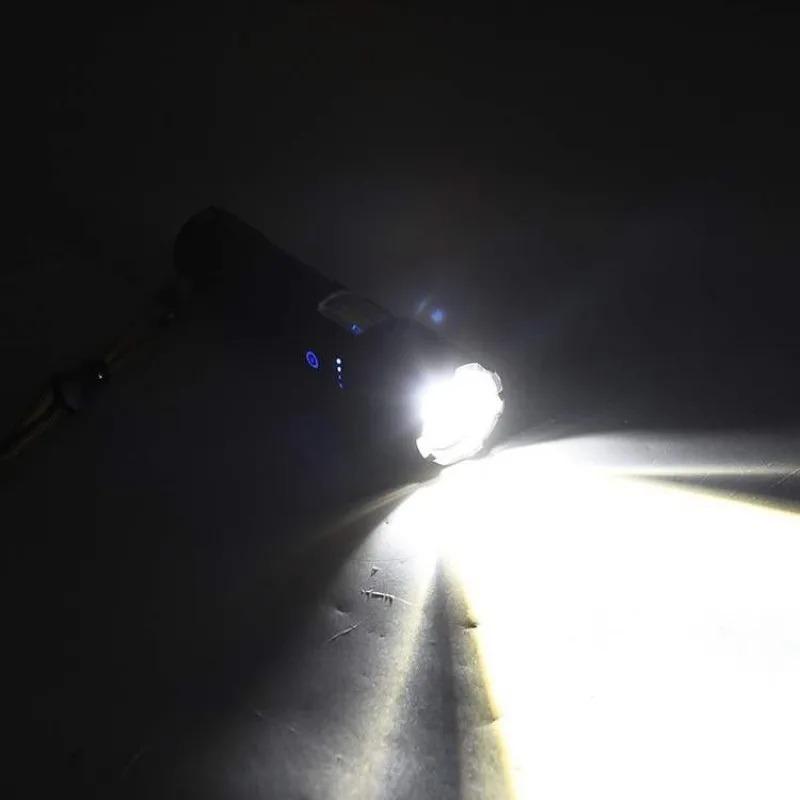 Strong flashlight emergency charging outdoor camping Type-C charging telescopic focusing high brightness long-range shooting