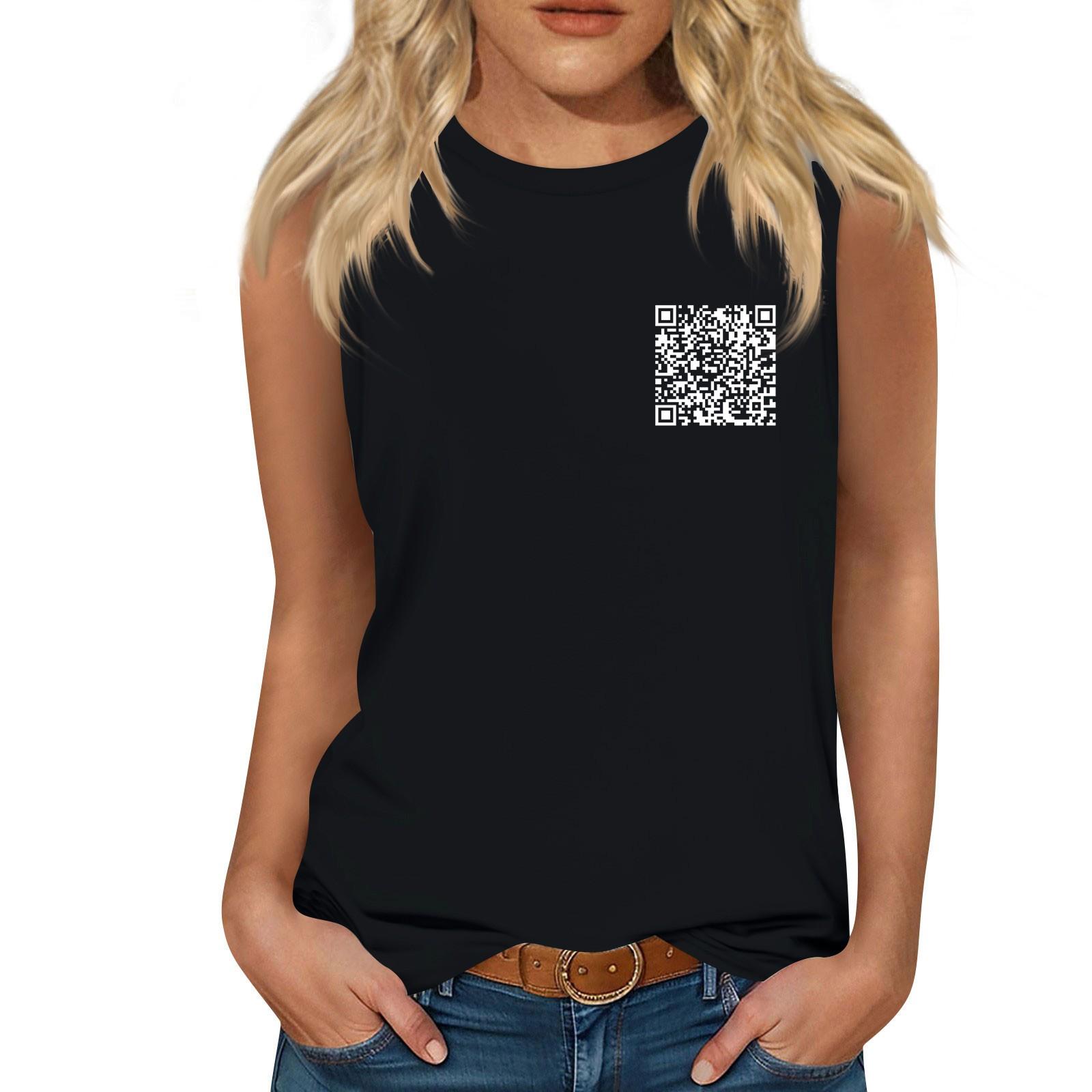 

Женский однотонный жилет с забавным принтом кода L чёрный