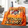 Name Custom Pittsburgh Pirates Logo Print Flannel Blanket High Quality Warm Comfortable Cover for All Seasons Perfect for Gifts Home Decor