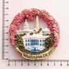 USA køleskabsmagneter Washington D.C.. kulturlandskab turist souvenirs håndmalet magnetisk køleskabsmærkat samling