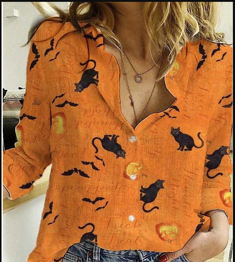

New European and American women s clothing printed tops and shirts are fashionable and versatile in stock. 3xL помаранчевий