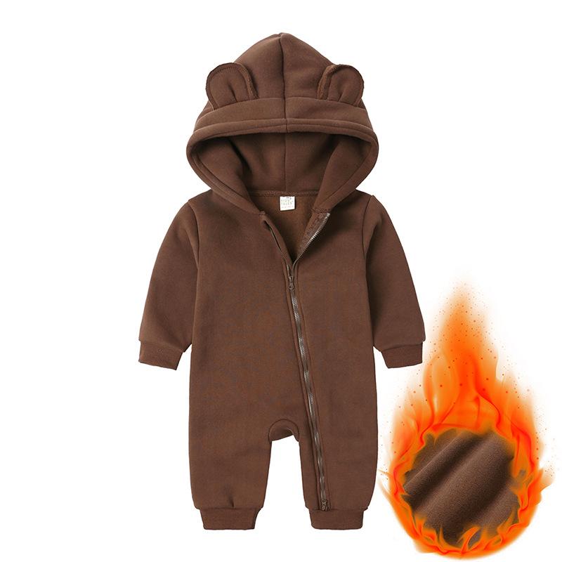 Macacão Infantil Europeu e Americano de Manga Comprida: Macacão Quente de Outono/Inverno para Bebê