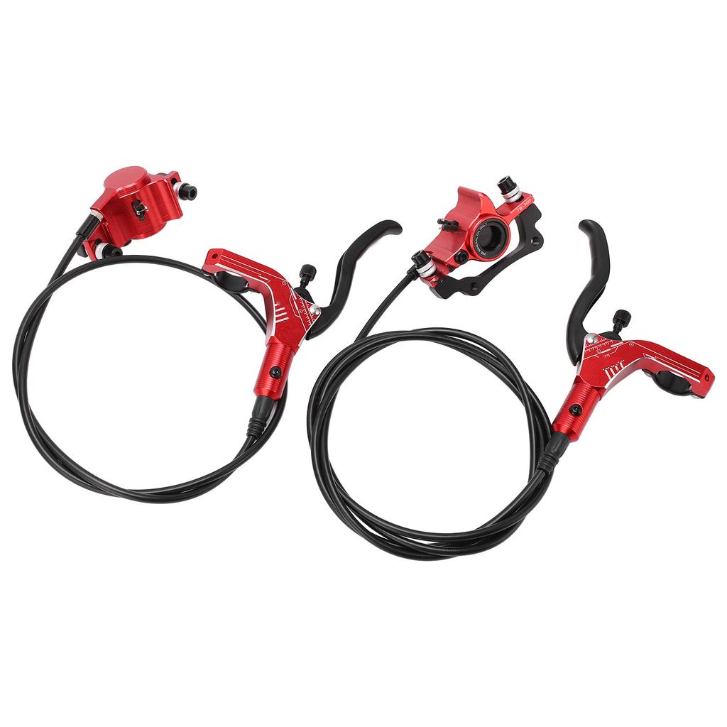 Hydraulická sada brzd Vysoká hustota Citlivá Odolná proti opotřebení Sada kotoučových brzd pro horské kolo k výměně Červená