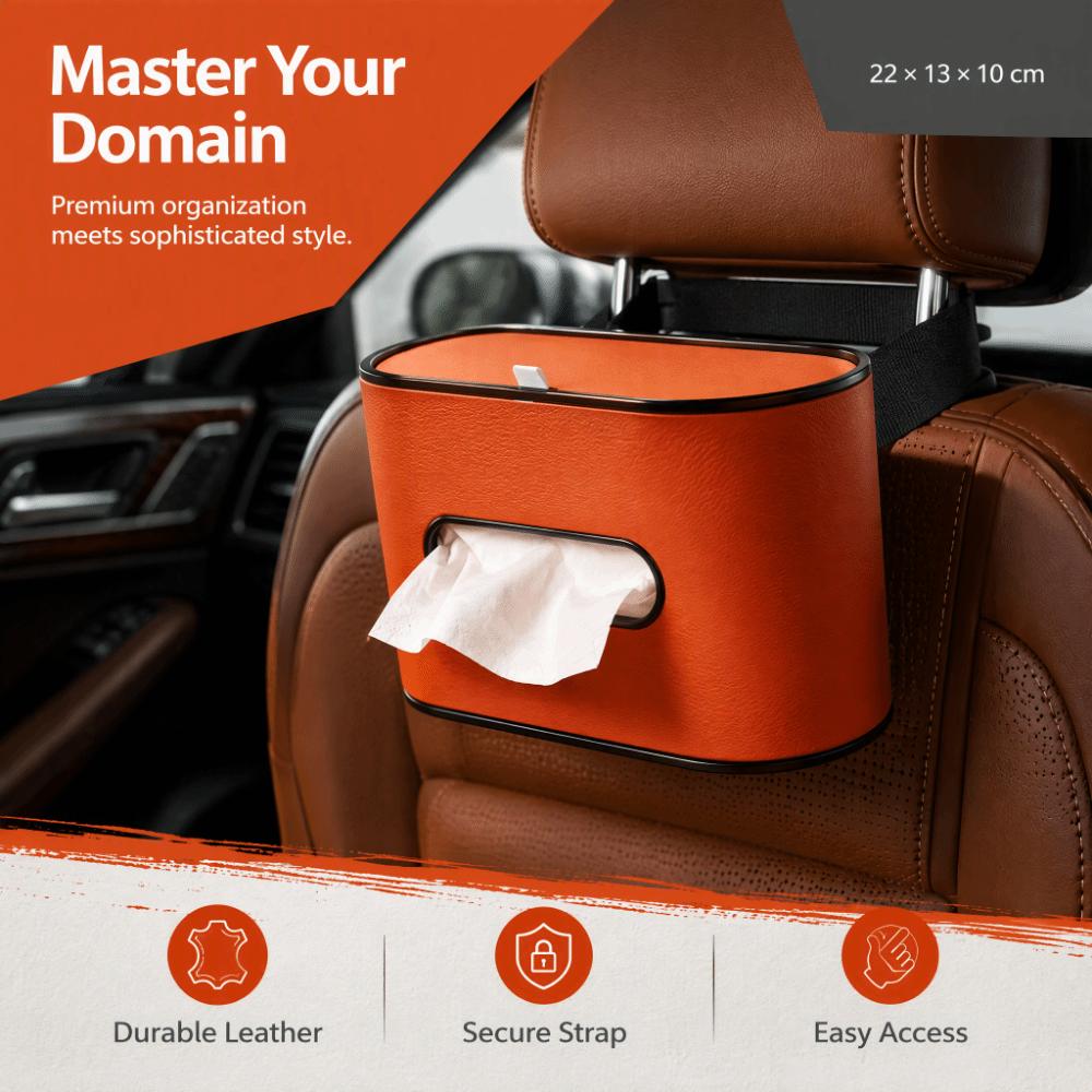 Leather Paper Towel Box Light Luxury Napkin Storage Case Paper Towel Dispenser Office