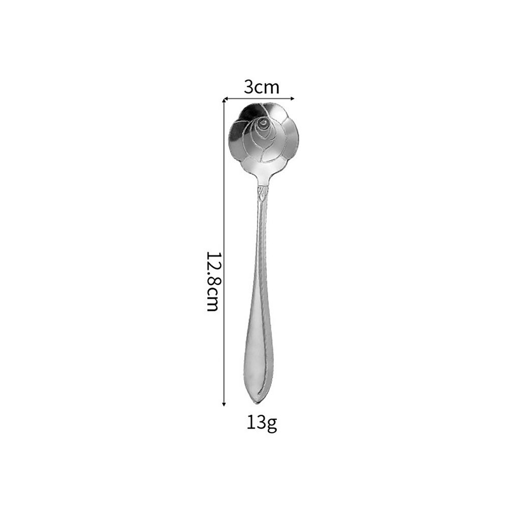 Gold Silver Stirring Spoon SAKURA ROSE LOVE Coffee Spoon Creative Dessert Spoon  for Kitchen Tools