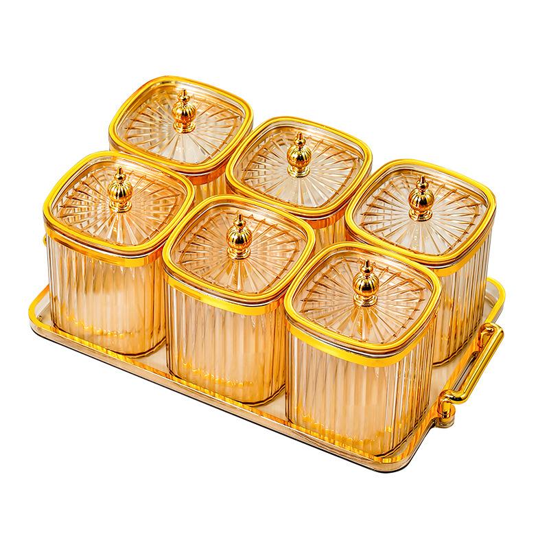 Leichter Luxus Gewürzbox Aufbewahrungsbox Küche Salzbehälter Mononatriumglutamat Gewürzbox Gewürzglas Gewürzglas Set Kombination